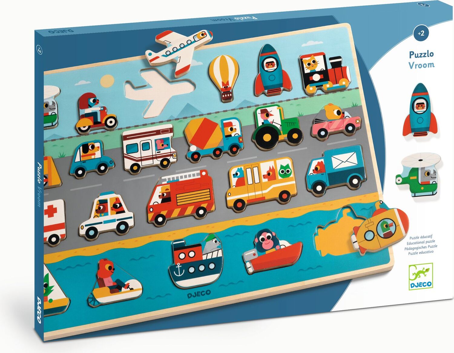 Puzzlo Vroom Wooden Puzzle